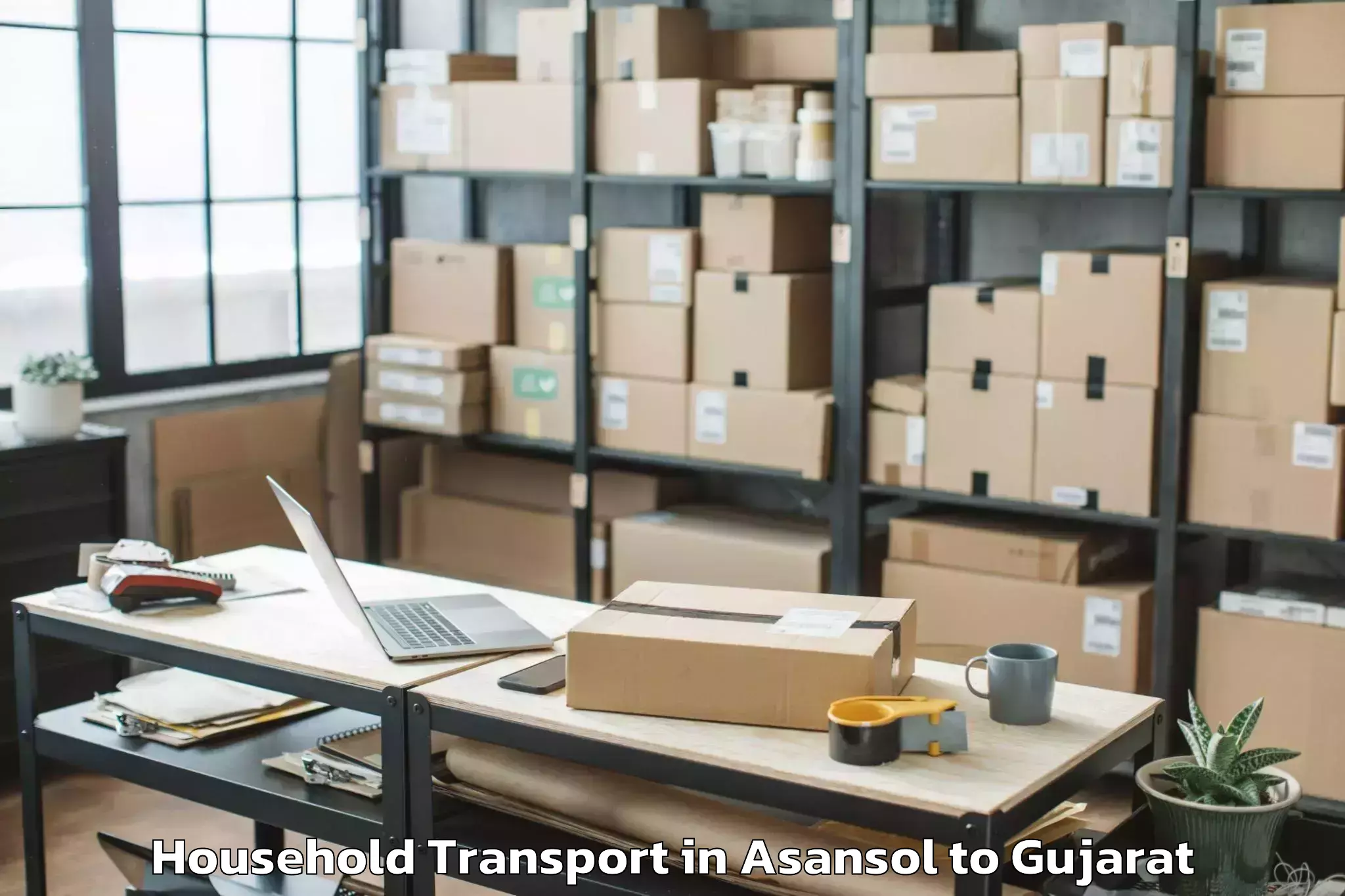 Get Asansol to Pardi Household Transport